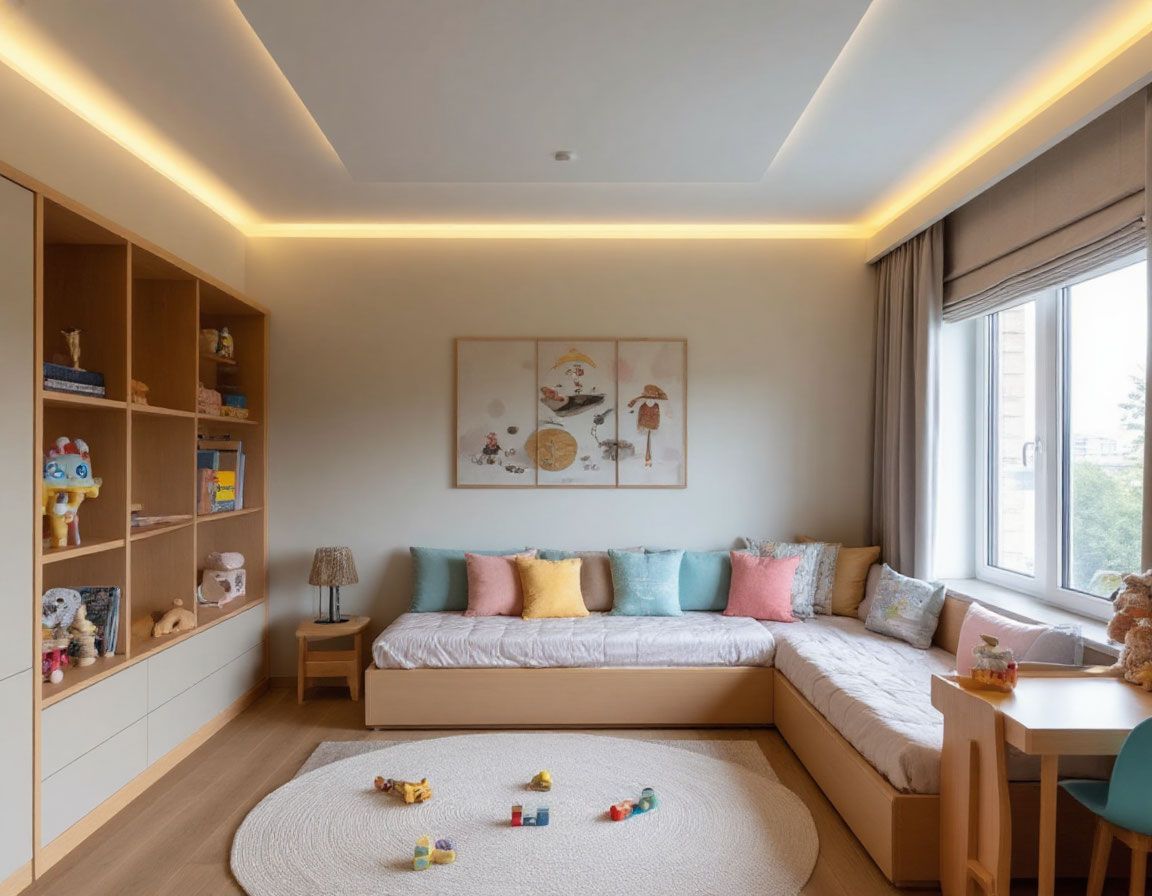 Натяжной потолок в детской комнате