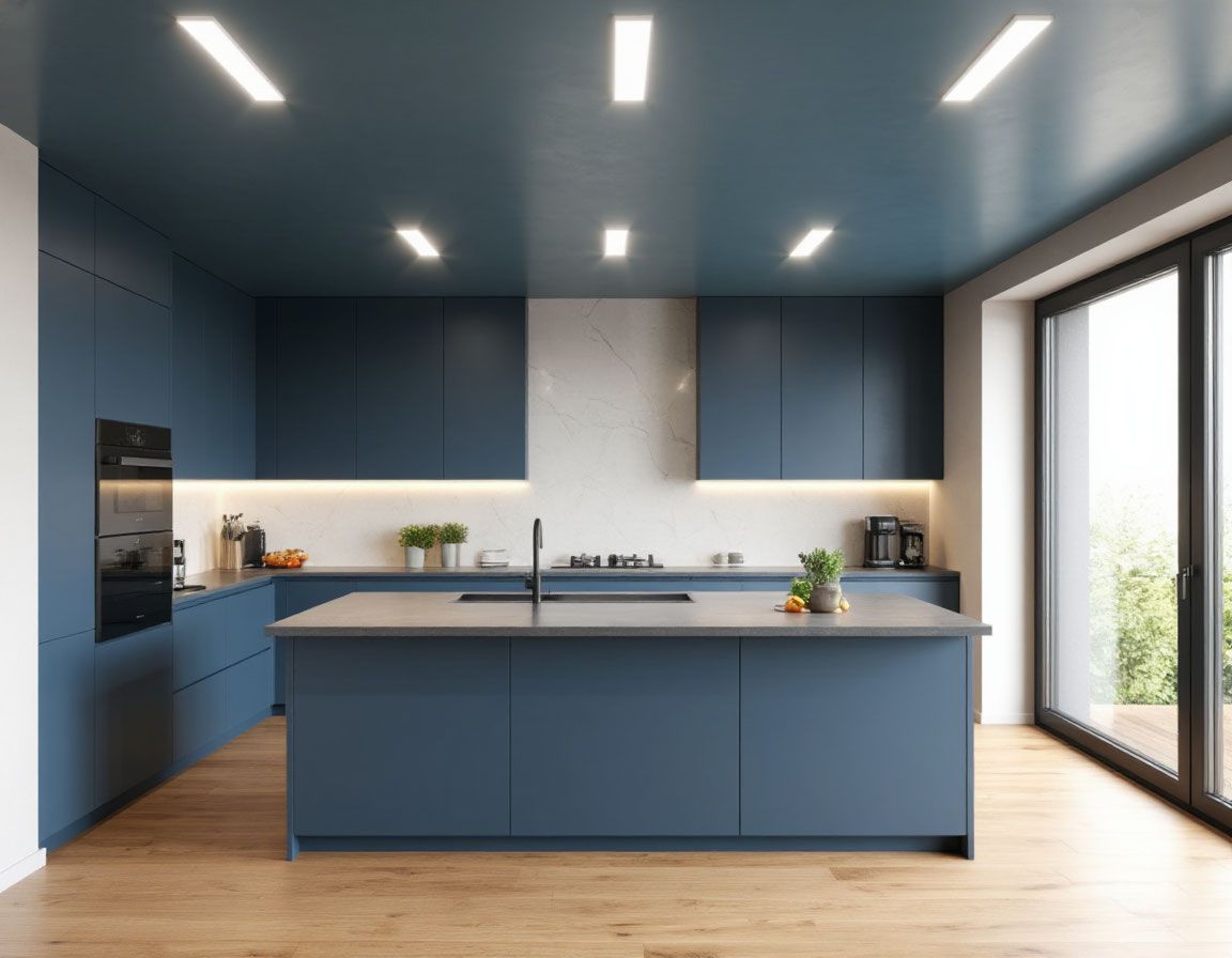 Натяжной потолок на кухню