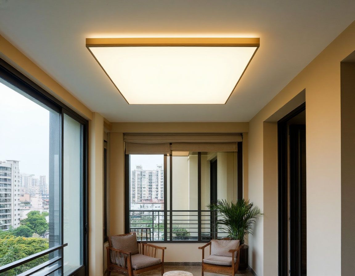 Натяжной потолок  на балконе