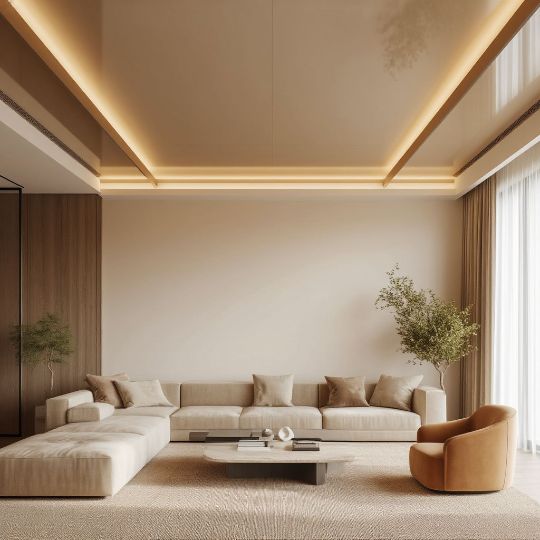 Цветные натяжные потолки