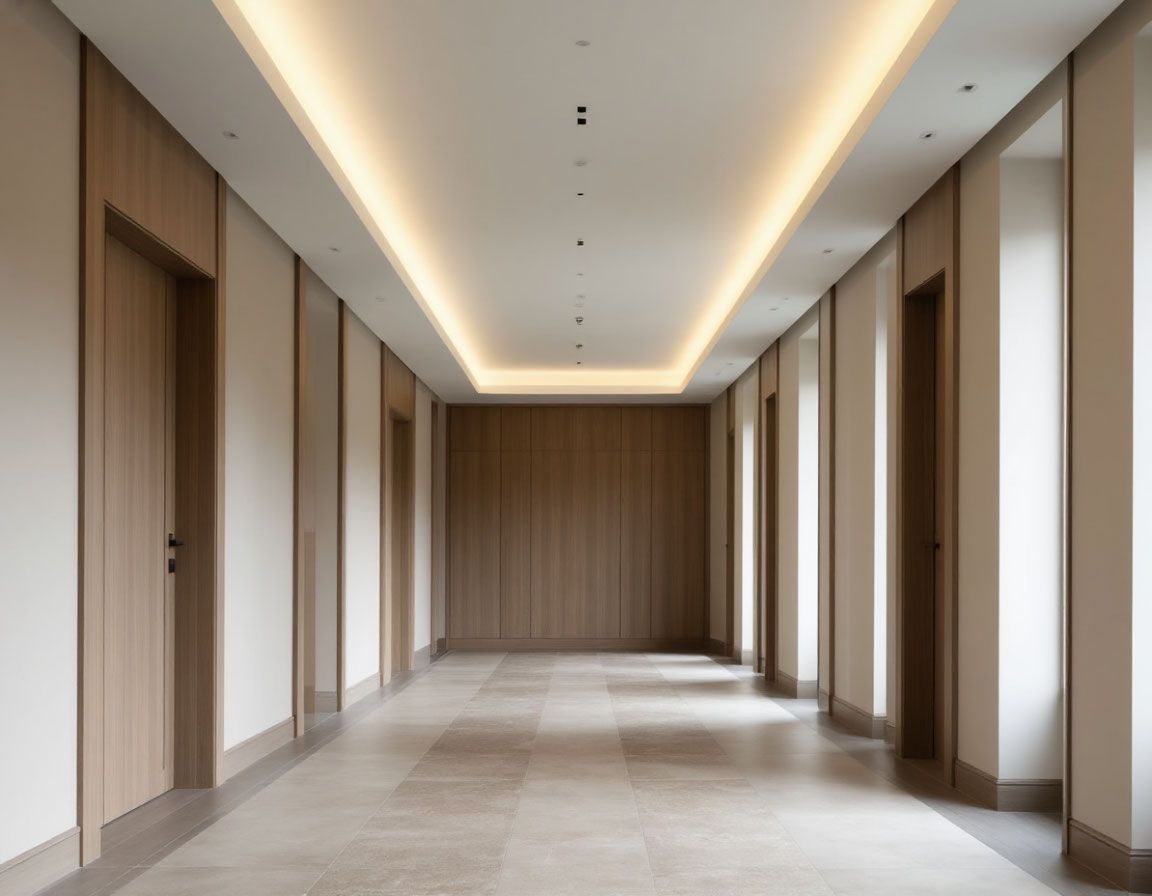 Натяжной потолок в коридоре