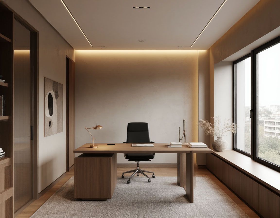 Натяжной потолок в офисе