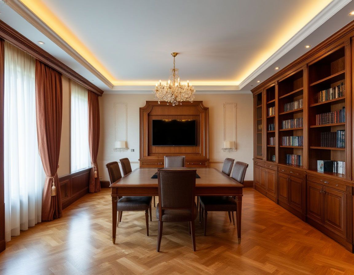 Натяжной потолок в офисе