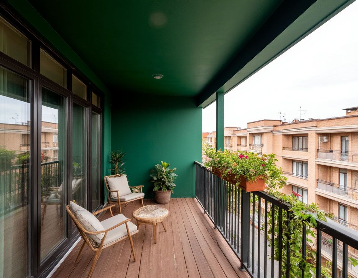 Натяжной потолок на балкон