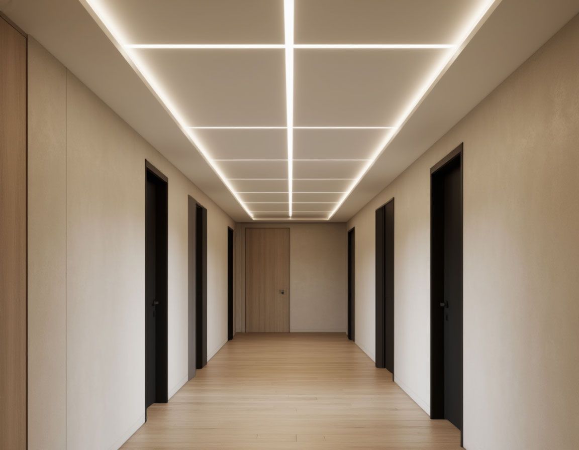 Натяжной потолок в коридоре