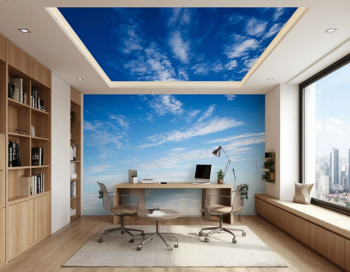 Натяжной потолок в офисе