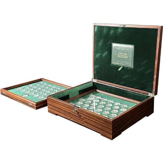 Россия Набор медалей "Правители России", 64*31.1 г серебра