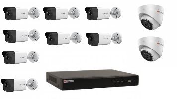 Комплект на 10 видеокамер Full HD с видеорегистратором и жестким диском на 6Tb