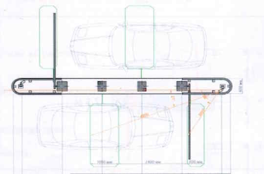 Типовой блок "совмещенный проезд" с системой определения номеров