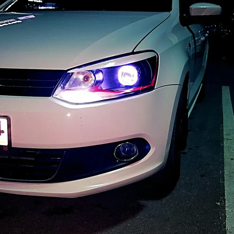 Установка линз на поло