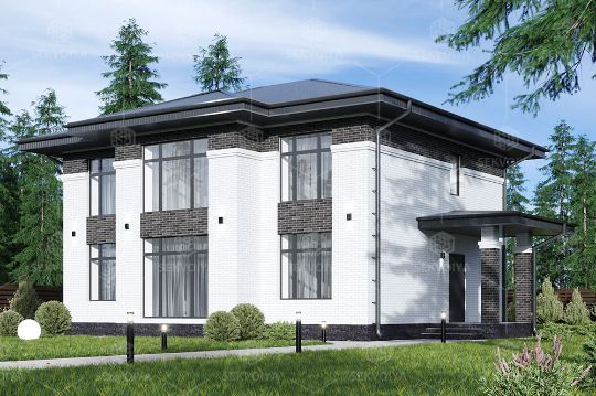 Дом «Амми» в стиле Райта 173,6 м²