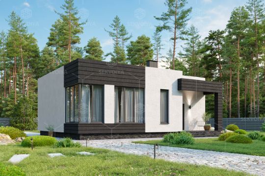 Дом «Робби» 88.5 м² в стиле хайтек