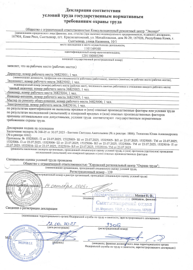 Декларация СОУТ