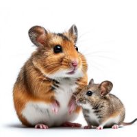 Грызуны хомяк и мышь