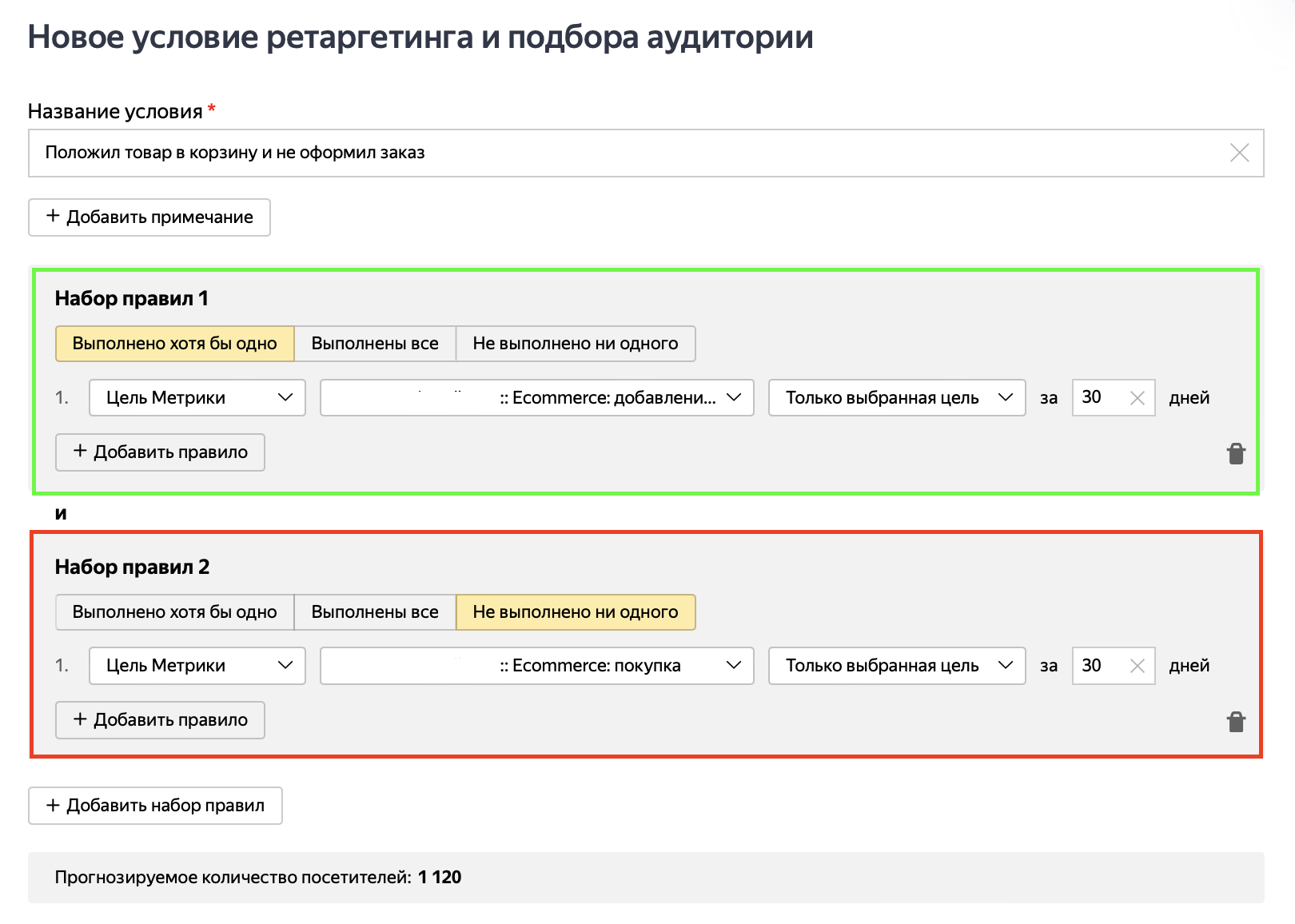 Ретаргетинг по целям Яндекс Метрики