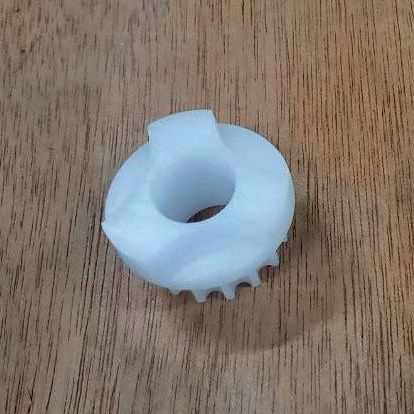 Шкив зубчатый. Фрезерные работы ЧПУ. Материал пластик полиацеталь.