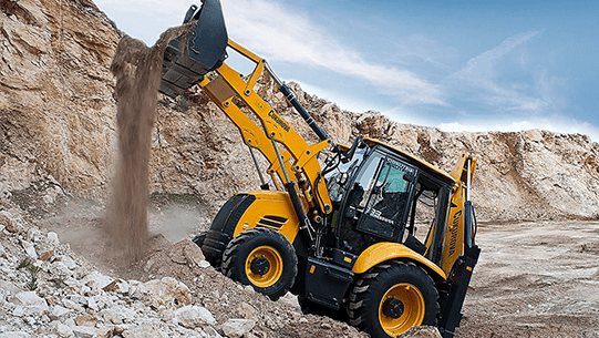 Аренда экскаватора-погрузчика <br>ковш 0.33 м3, погрузчик 1 м3 с гидромолотом