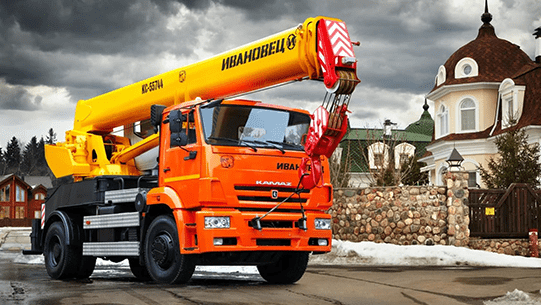 Аренда автокрана - грузоподъемность 14-16 т, длина стрелы 14-21 м