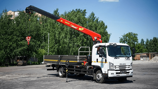 Аренда кран-борта - стрела 3 тонн, <br>борт 5 тонн, длина борта до 6 м