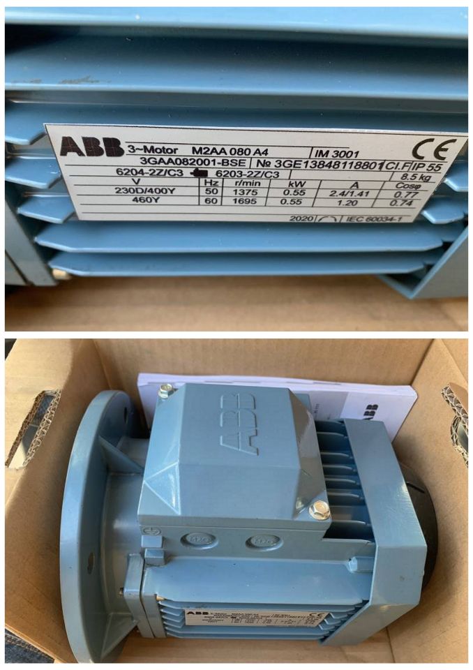 Электродвигатель ABB M2AA 80A4 3GAA082001-BSE 0,55кВт*1500об/мин IMB5 (IM3001 фл)