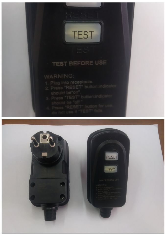 Вилка УЗО 16A 220V 50Hz IP 54