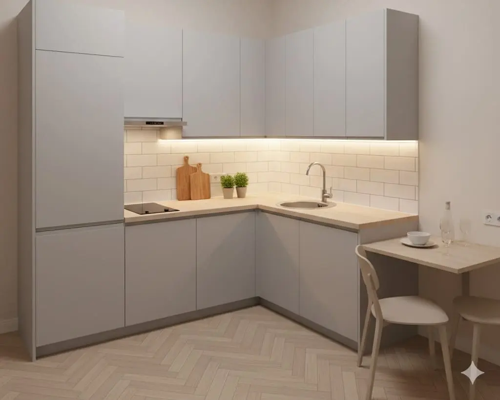 Угловая кухня на заказ 8,4 м²