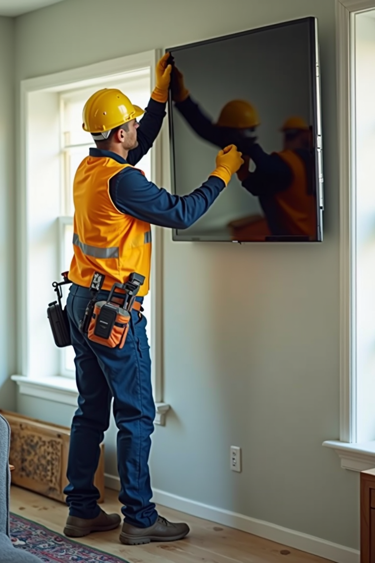 навеска телевизора