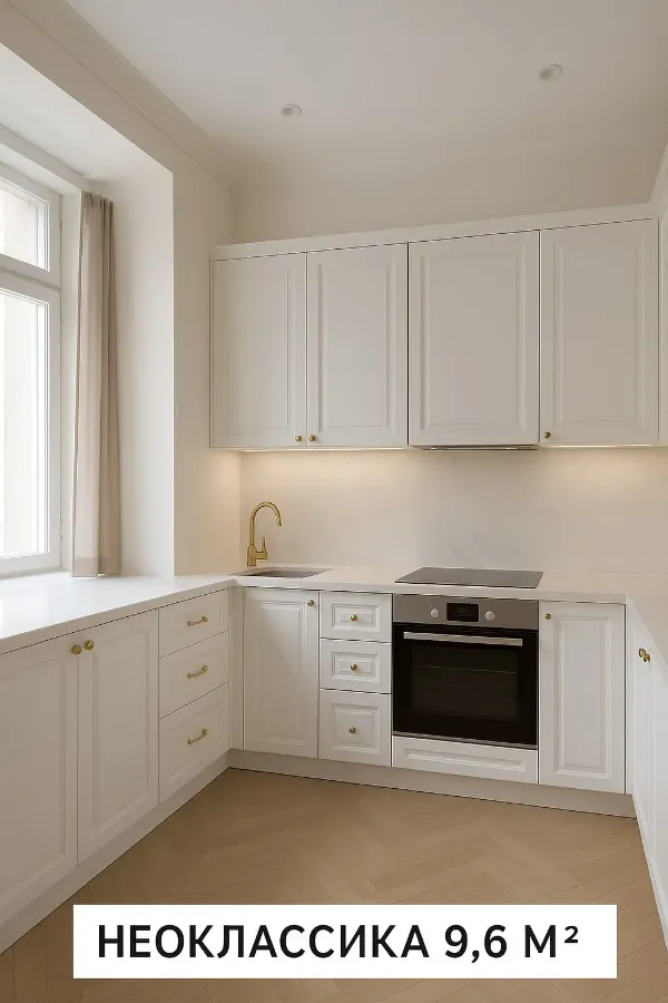 Неоклассика кухня на заказ 9,6 м²