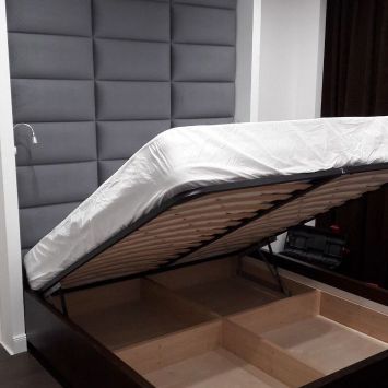 кровать с мягким изголовьем на заказ тольятти