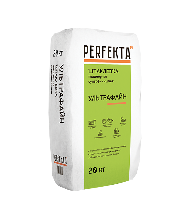 шпатлевка полимерная ультрафайн перфекта 20 кг