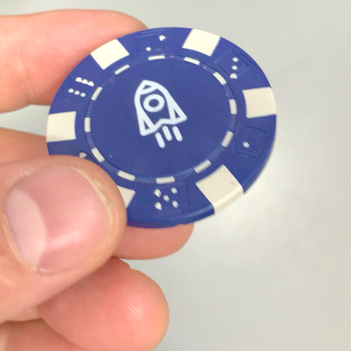 УФ печать белым цветом по фишкам