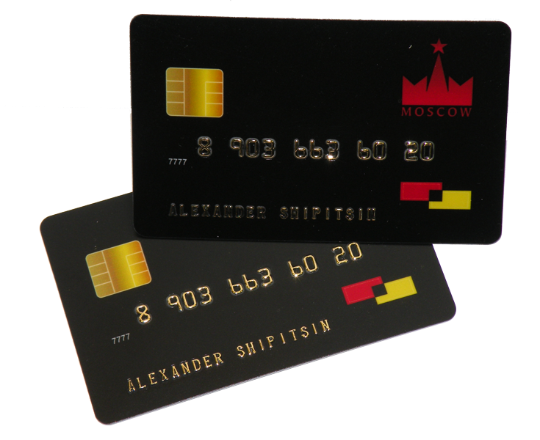 Печать визиток на пластике