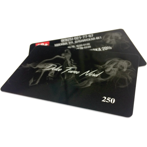 Печать пластиковых карт с печатным номером