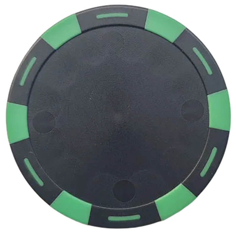 Черная покерная фишка Ultimate с зелеными вставками 11.5 г для рекламы