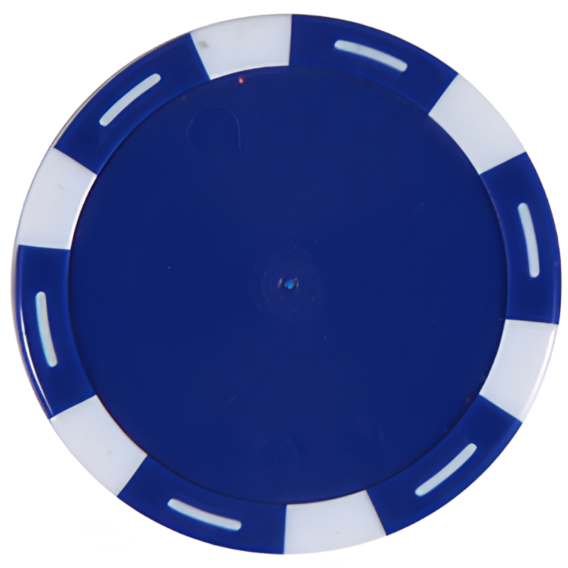 Синяя покерная фишка Ultimate с белыми вставками 11.5 г для визиток