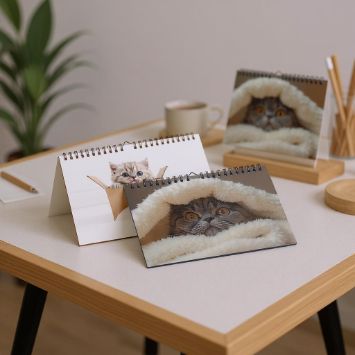 Разработка дизайна календарей с кошками