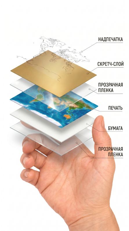 Состав скретч карты мира