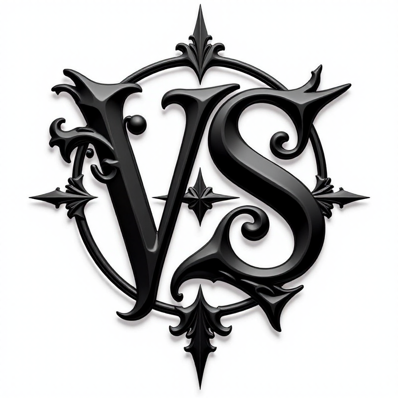Готический стиль вензеля