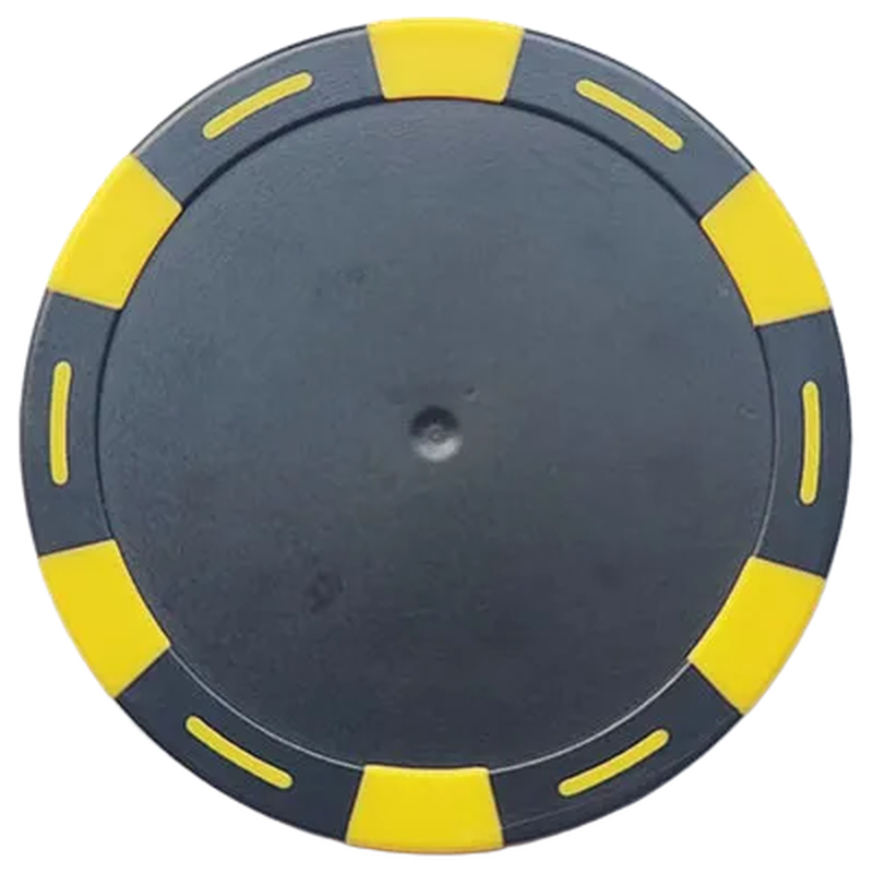 Черная покерная фишка Ultimate с желтыми вставками 11.5 г для наклеек