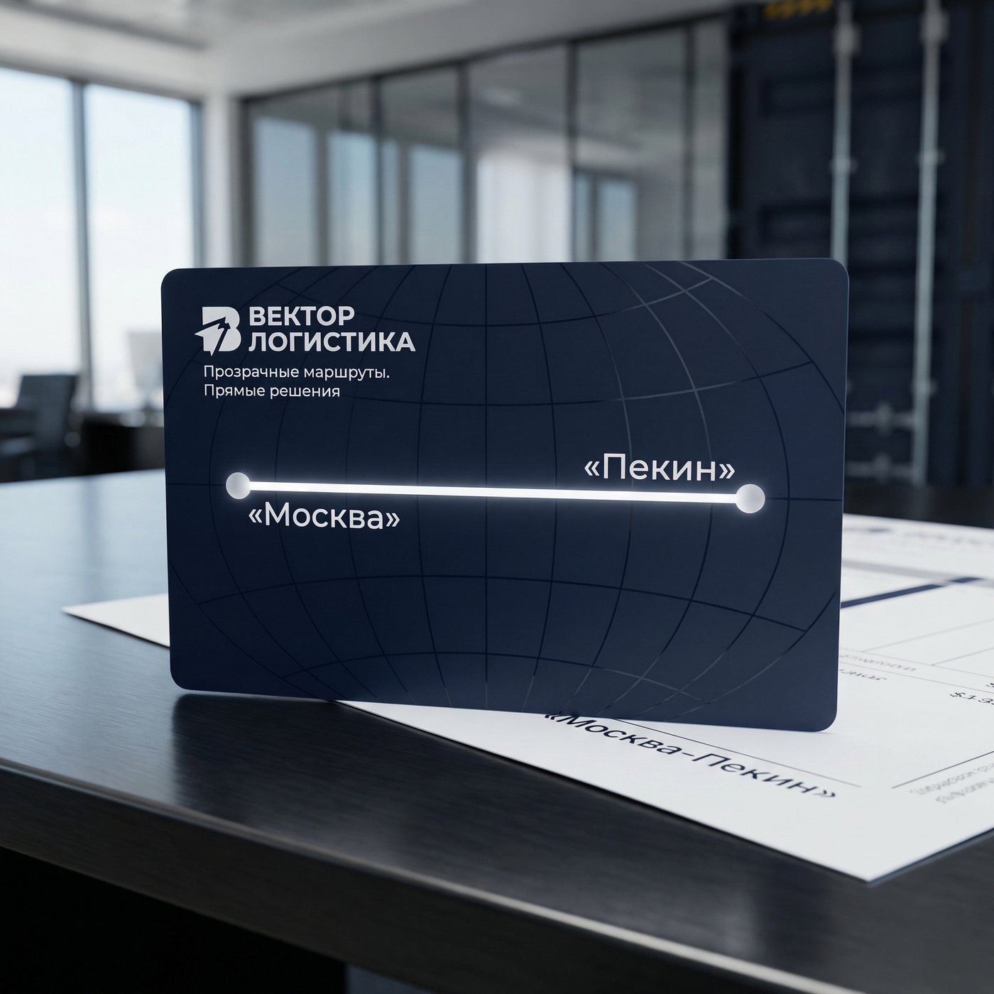 Прозрачная визитка логистической компании
