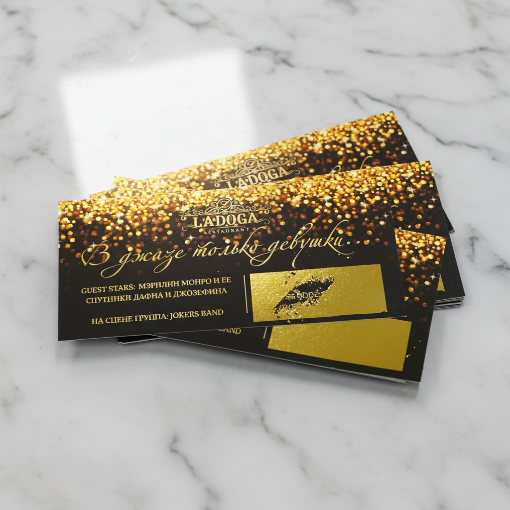 Скретч листовка ресторана Ладога