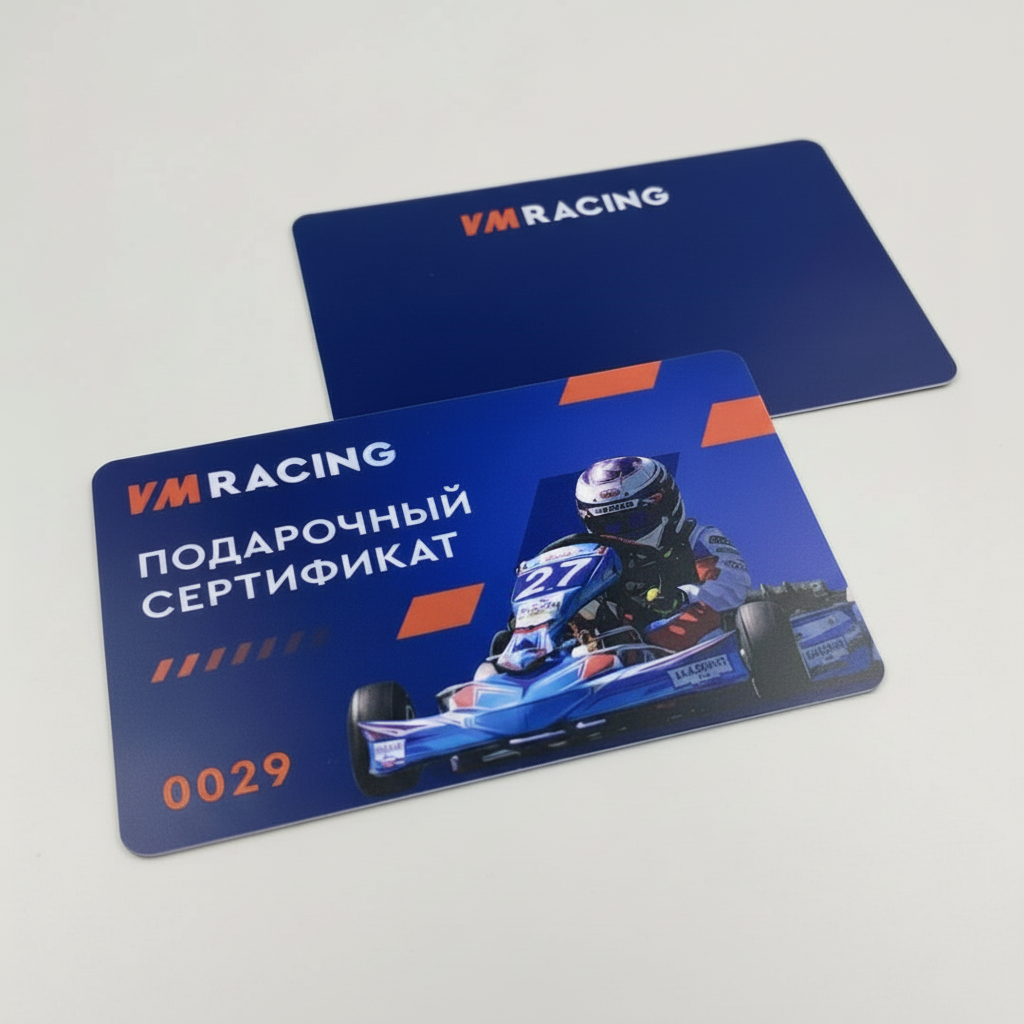 Печатный номер на пластиковой карте