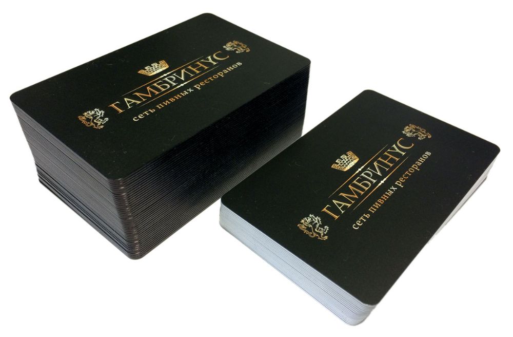 Окрас торцов пластиковых карт