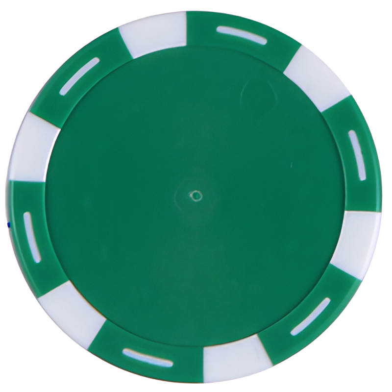 Зеленая покерная фишка Ultimate с белыми вставками 11.5 г для промо