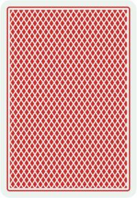 Рубашка для игральных карт- красные ромбики с рамкой