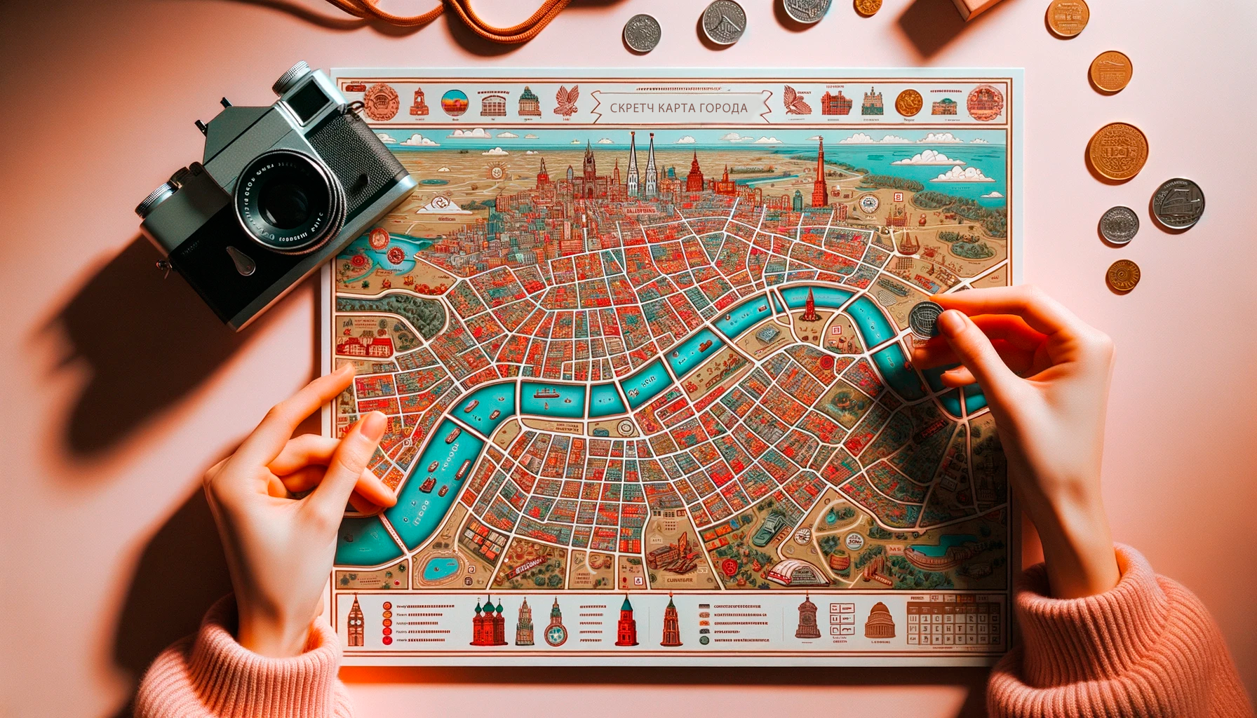 Скретч карта города