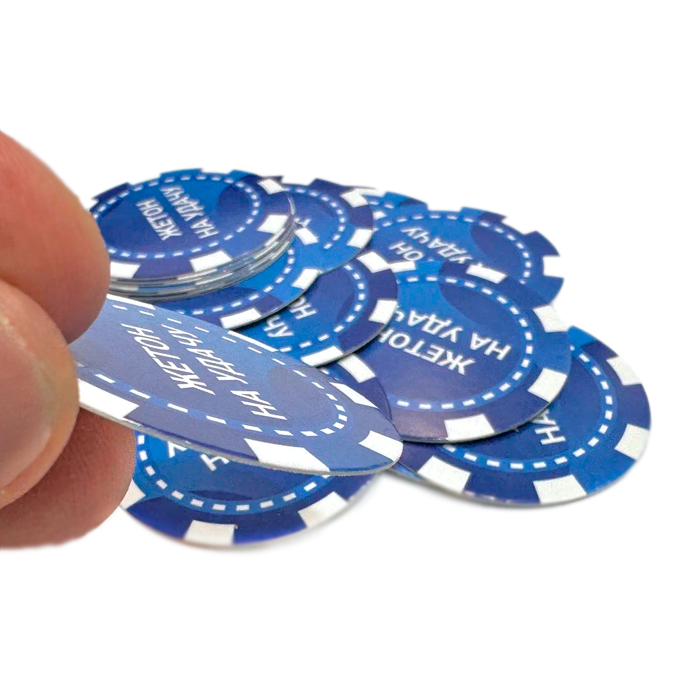 Изготовление картонных покерных фишек