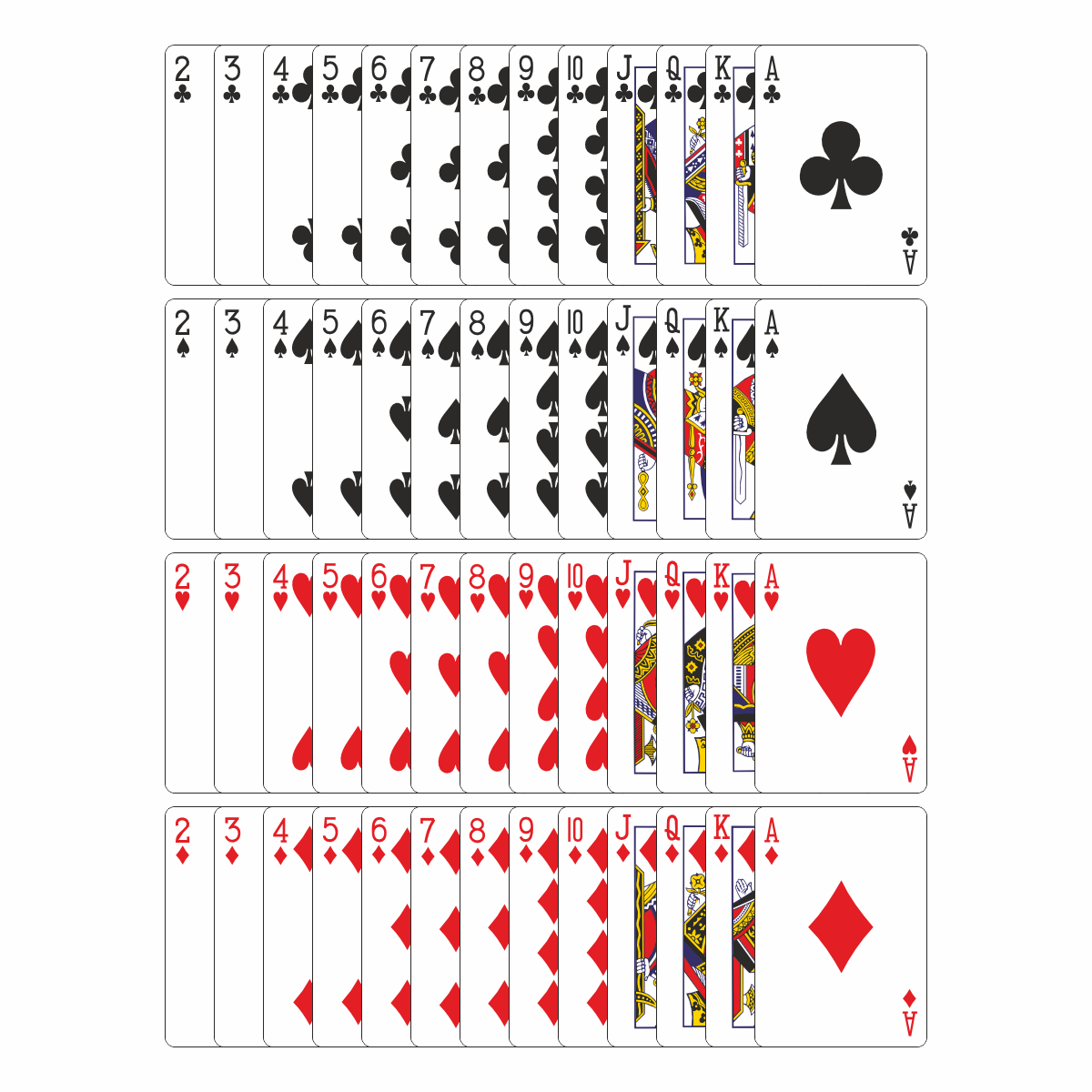 Состав покерной колоды карт