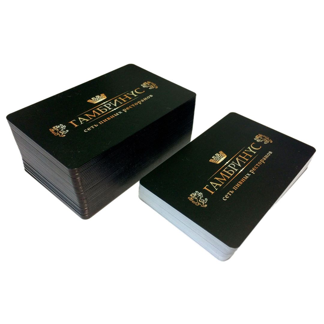 Печать визиток с окрасом торцов