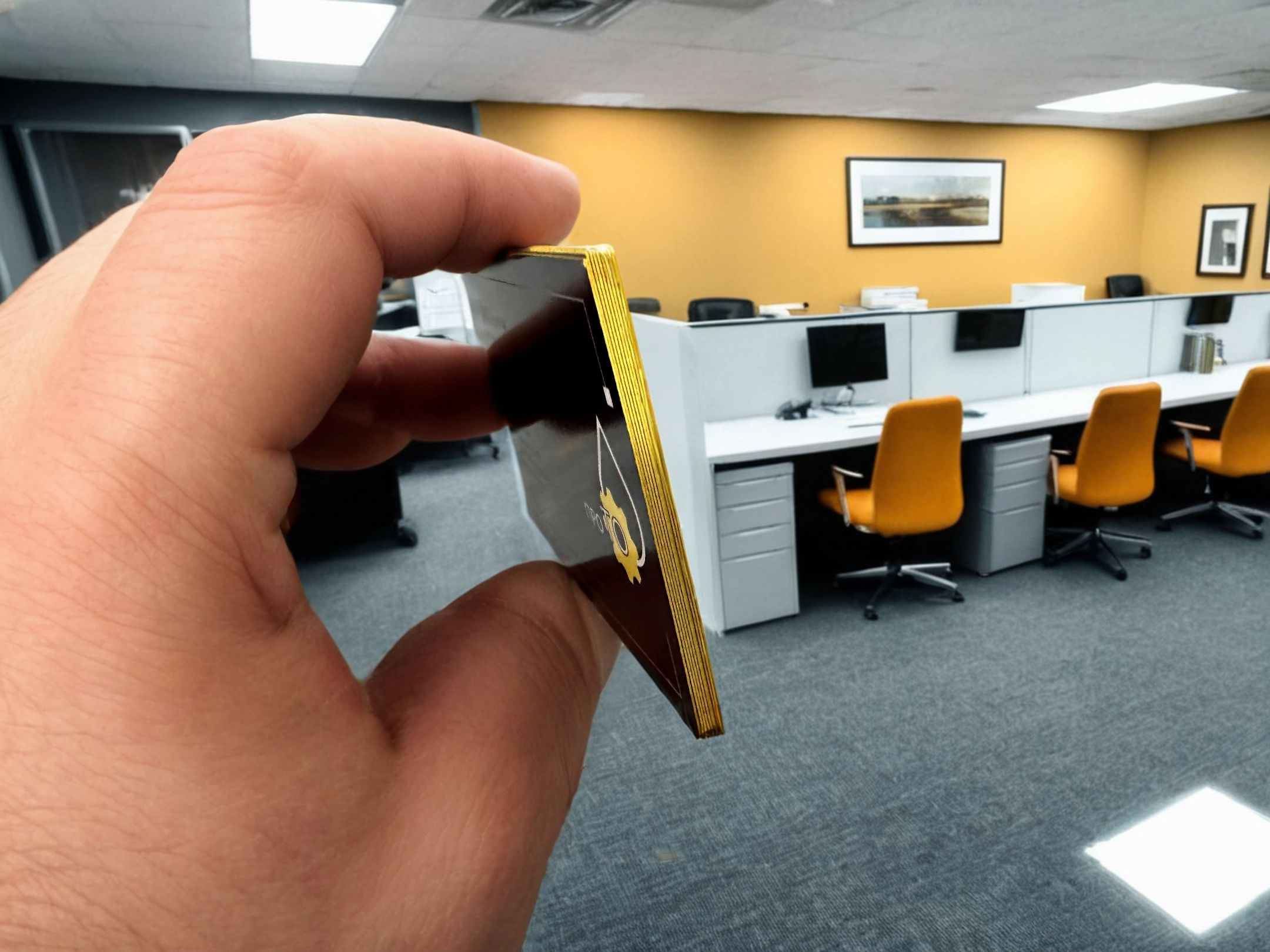 Печать визиток с окрасом края